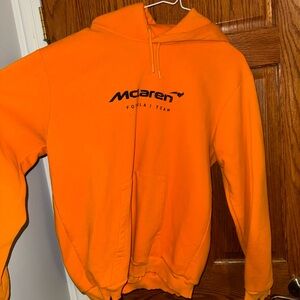 Orange Fleece Hoodie - Men